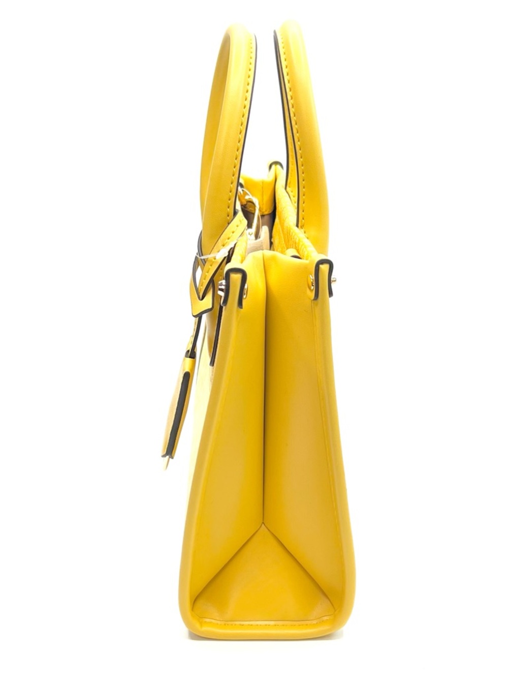Michael Kors Mirella Small Satchel in Daisy Yellow Leather & Canvas - Picture 3 of 11